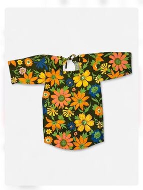 Design House Apron Floral Vintage 70s